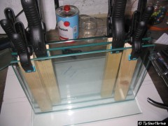 Trennwände eingeklebt und fixiert