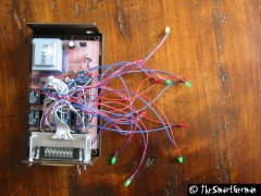 LEDs an die Platine angelötet