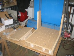 Der Arbeitstisch montiert