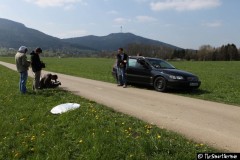 auf dem Startgelände