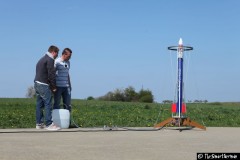 Die Rakete wird betankt.