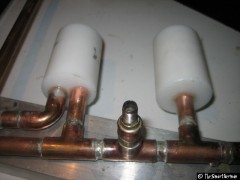 Das Ventil fertig an das Rohrleitungssystem angelötet