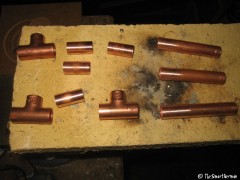 Rohrstücke und Kupferfittinge