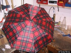 Regenschirm aufgespannt