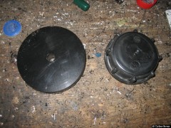 ... eine Kreisscheibe heraussägen