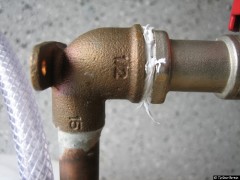 15mm Kupferrohr auf 1/2 Zoll Gewinde